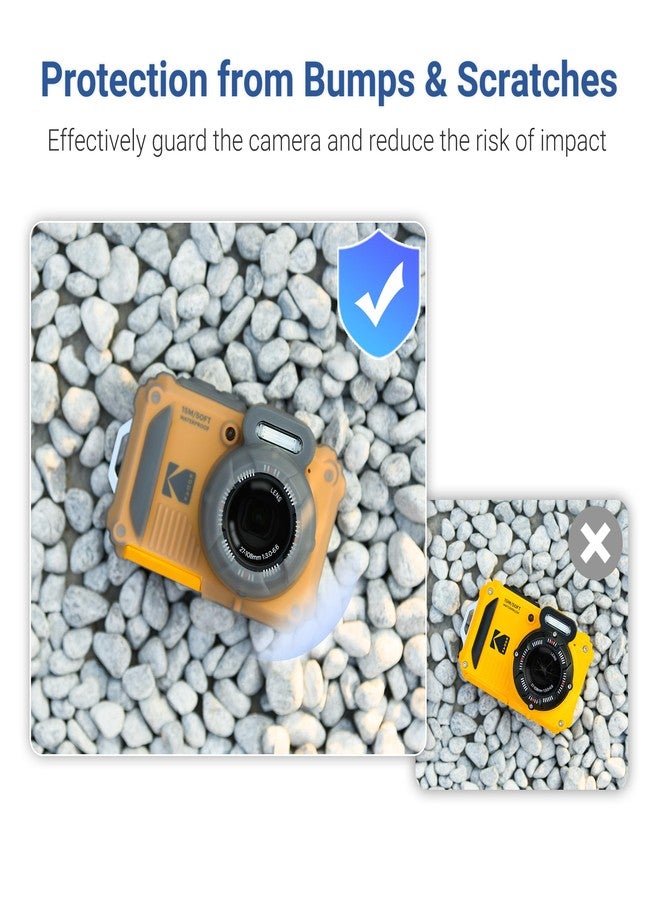 جي جي سي غطاء سيليكون من JJC لكاميرا Kodak PIXPRO WPZ2، جراب حماية للكاميرا مقاوم للخدش والغبار بتصميم قبضة آمنة ولا يؤثر على استخدام أزرار الكاميرا - Image 3